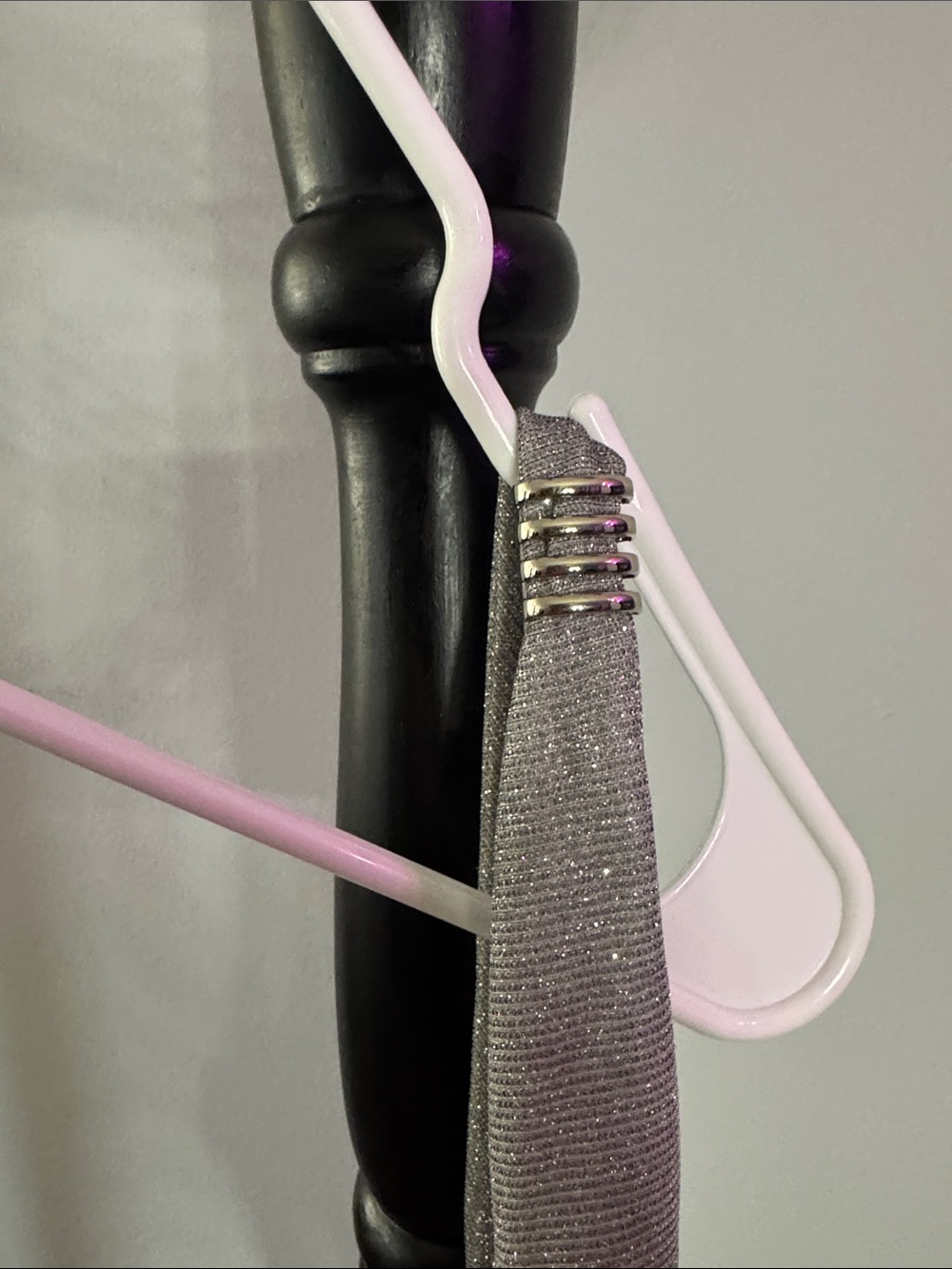 Silver One-Shoulder Ruched Sparkle Dress - Picture 2 of 7
